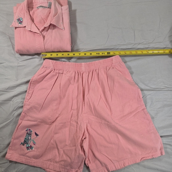 Las Olas Pink Button Down Shirt for Women - Picture 3 of 9